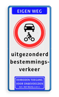 Verkeersbord 400x800mm C12 + eigen tekst