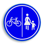 Verkeersbord gecombineerd fiets / voetpad | Duitse uitvoering