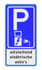 Verkeersbord RVV E08o - oplaadpunt + tekst - BE04c