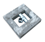 Betonblok 400x400x70 mm voor buis ø48 mm