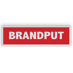 Brand bord met tekst brandput - reflecterend