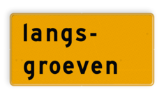 Tekstbord - OB607t - langs groeven - Werk in uitvoering