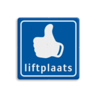 Informatiebord liftplaats blauw/wit