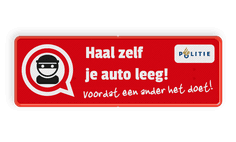 Informatiebord L207d - auto-inbraak - haal zelf je auto leeg!