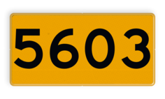 Scheepvaartbord H serie - Oeverfrontnummerbord