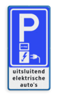 Verkeersbord RVV E08O - oplaadpunt + tekst - Ecotap