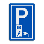 Parkeerbord RVV E08o - oplaadpunt - ontwerp EV-Box