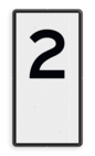 Scheepvaartbord BPR H.1b - Hectometeraanduiding