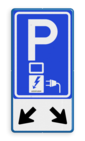 Verkeersbord RVV E08o - oplaadpunt - JustPlugin + pijlen