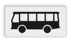 Verkeersbord RVV OB12 - Onderbord - Geldt alleen voor bussen
