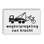 Verkeersbord RVV OB304b - Onderbord - Wegknipregeling van kracht