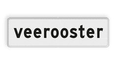 Verkeersbord RVV OBD17 - Onderbord - Veerooster