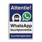 WhatsApp Attentie Buurtpreventie Informatiebord 02 - L209wa-b