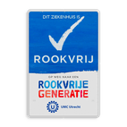 Rookvrij ziekenhuis - Informatiebord - Op weg naar een Rookvrije generatie - met logo ziekenhuis