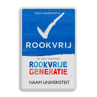 Informatiebord Rookvrij Universiteit met logo