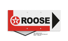 ROUTEBORD ROOSE - TEXACO - 250x100x2mm Sandwichpanel