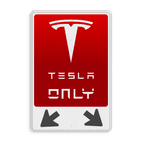 Parkeerbord oplaadpunt TESLA ONLY met 2 pijlen