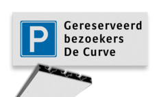 Parkeerplaatsbord 500x200mm - Verzwaard profiel