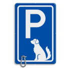 Parkeerbord voor honden met karbijnhaak