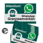 WhatsApp - Sweden - Grannsamverkan Reflecterende stickers (set 10 stuks) - L209wa