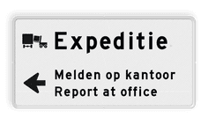 Routebord expeditie met eigen tekst en pijl