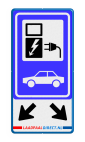 Verkeersbord RVV E08o - oplaadpunt + pijlen - LAADDIRECT.NL - BE04b
