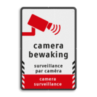 Verkeersbord camerabewaking - 3 talen