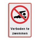 Verbodsbord - Hier is zwemmen verboden