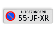 Informatiebord - KENTEKEN Parkeerverbod Uitgezonderd