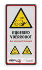 Veiligheidsbord 1:2 - Rijgebied Robot + logo / in huisstijl