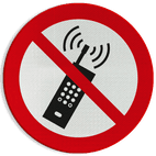 Autocollant ou panneau - P013 - Interdiction d'activer des téléphones mobiles