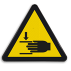 Autocollant ou panneau - W024 - Écrasement des mains