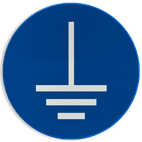 Reflecterende sticker of bord Pictogram M005 - Aarding verplicht