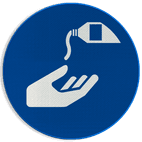 Reflecterende sticker of bord Pictogram M022 - Beschermende handcrème verplicht