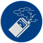 Reflecterende sticker of bord Pictogram M048 - Gasdetectie verplicht