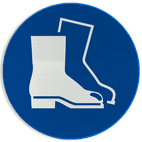 Autocollant ou panneau - M008 - Protection obligatoire des pieds