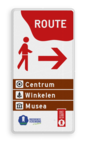 Routebord Hanzestad Hattem - Touristisch - met pijl