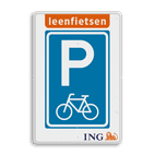 Parkeerbord Parkeren Leenfietsen met logo