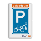 Parkeerbord Oplaadpunt Fietsen met logo