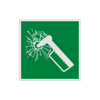 Reflecterende sticker of bord Pictogram E025 - Noodhamer