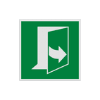 Reflecterende sticker of bord Pictogram E057 - Deur opent door links te trekken