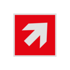 Panneau angulaire - F000 - Flèche diagonale droite vers le haut