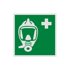 Reflecterende sticker of bord Pictogram E029 - Ademhalingsapparaat voor noodevacuatie