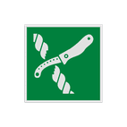 Reflecterende sticker of bord Pictogram E035 - Mes voor reddingsvlot