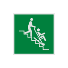 Reflecterende sticker of bord Pictogram E060 - Evacuatiestoel
