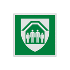 Reflecterende sticker of bord Pictogram E021 - Schuilplaats
