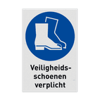 Reflecterende sticker of bord Pictogram M008 - Veiligheidsschoenen verplicht