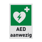 Veiligheidspictogram E010 - AED aanwezig - reflecterend
