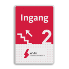 Informatiebord 3:2 - Ingang + bedrijfslogo