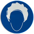 Reflecterende sticker of bord Pictogram MG22 - Veiligheidsmuts verplicht